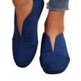 thumbnail image 5 of Flats for Women, Slip On Flats Shoes for Women Comfortable Faux Suede Round Toe V Cut Casual Ballet Flats Soft Loafers Nurse Walking Shoes Lightweight Breathable Boat Shoes for Office Work, 5 of 7