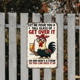 thumbnail image 5 of Letrero de metal con gallo divertido | Decoración de pared sarcástica con la frase "Supéralo" | Decoración para cocina, bar, garaje o cueva de hombre estilo granja, 5 of 5