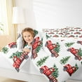 thumbnail image 4 of Homewish Retro Xmas Tree Queen Comforter Set,Merry Christmas Bedding Sets,Red Farmhouse Truck Bedding Comforter Set For Girls Kids,Super Cozy Room Decor Reversible,3 Pieces, 4 of 8