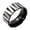 Silver Black, variant on Mens Stainless Steel Personality Simple Irregular Tapered Domineering Rock Hip Hop Exquisite Hand Jewelry Ring Silver Gold Size 8