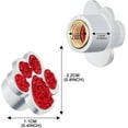 thumbnail image 2 of Valve Cap, Stylish Crystal Paw Tire Dust Cap, Auto Parts Scarlet, 2 of 7