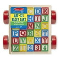 thumbnail image 2 of Melissa & Doug Classic ABC 123 Alphabet Wooden Block Cart 30 Wood Blocks, 2 of 2