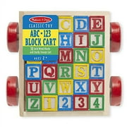 Melissa & Doug ABC-123 Wooden Block Cart (30 blocks)