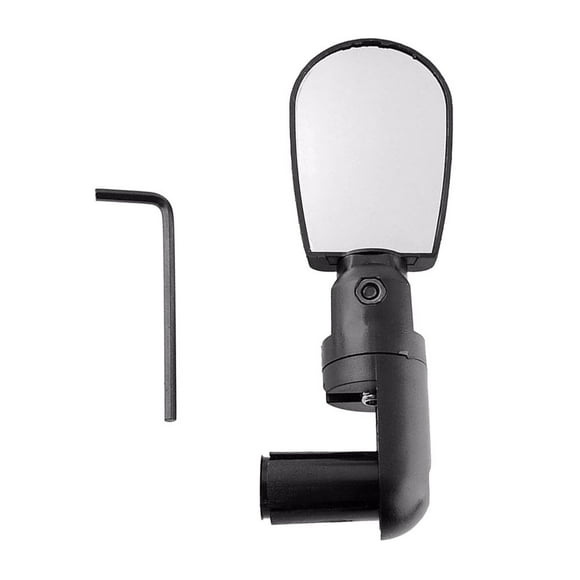UPGRATOR 2Pcs Bike Handlebar Mirror Black Abs Adjustable Angle Rear View Cycling Accessory 11.8x2.0x1.2in