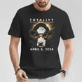 thumbnail image 2 of Solar Eclipse 2024 Cow T-Shirt, Funny Cow Wearing Eclipse Glasses Tee, April 8 Total Eclipse Celestial Event Shirt for Men, Women, Kids, Farm Animal Space Lover Graphic Apparel, , Size L, Color Black, 2 of 3