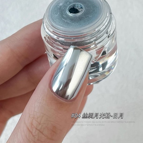1 tarro de polvo para uñas con efecto perla, espejo Aurora cromado, sirena, polvo artístico para uñas, arcoíris AB, espejo mágico, suministros de polvo de concha de perla
