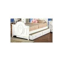 ACME Dresden II California King Bed, Synthetic Leather & Bone White Finish