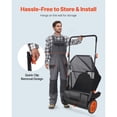 thumbnail image 6 of KFFKFF Push Lawn Sweeper, 21 inch Leaf & Grass Collector with 3.5 cu. ft. Mesh Collection Bag and Dual Spinning Brushes, 6 of 9