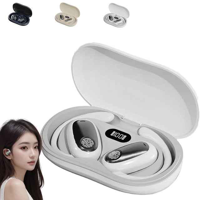 Auriculares Bluetooth deportivos colgantes IPX5, impermeables, blancos