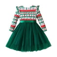 thumbnail image 3 of KaLI_Store Toddler Christmas Dress Long Sleeve Princess Wedding Dresses Girls' Dresses Fall Winter Clothes Light Green,Size 18-24 Months, 3 of 7