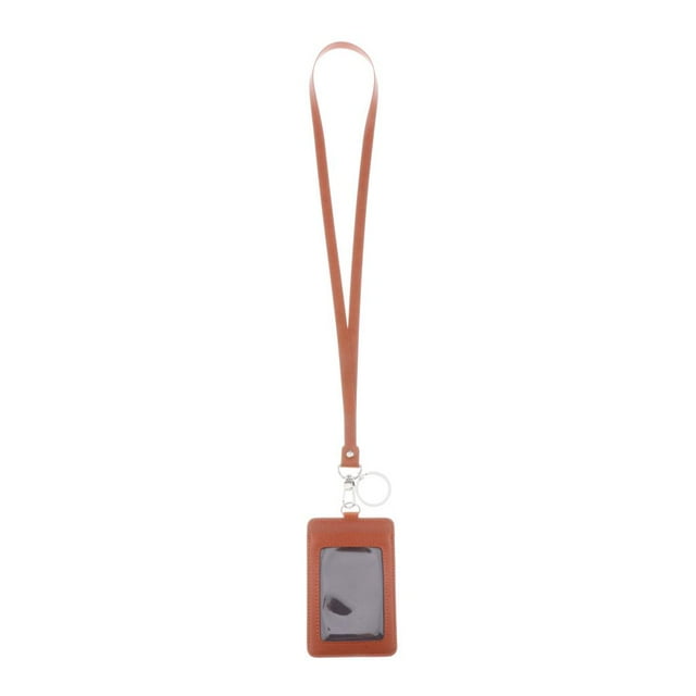 Porta de identificación auténtica Zulema con cordón de alta resistencia estilo vertical 11 naranja
