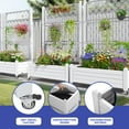 thumbnail image 2 of ModFusion 5 Ft Planter Box with Partitioner, Drainage Hole, Trellis, Lockable Rolling Wheels, for Hanging Plants, Tomato Pots Planters, Raised Garden Bed, Summer Fence, White, 2 of 10