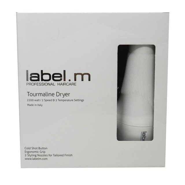 Label.M Tourmaline 2200Watt, 2 Speed & Temperature Hair Dryer EU Plug White
