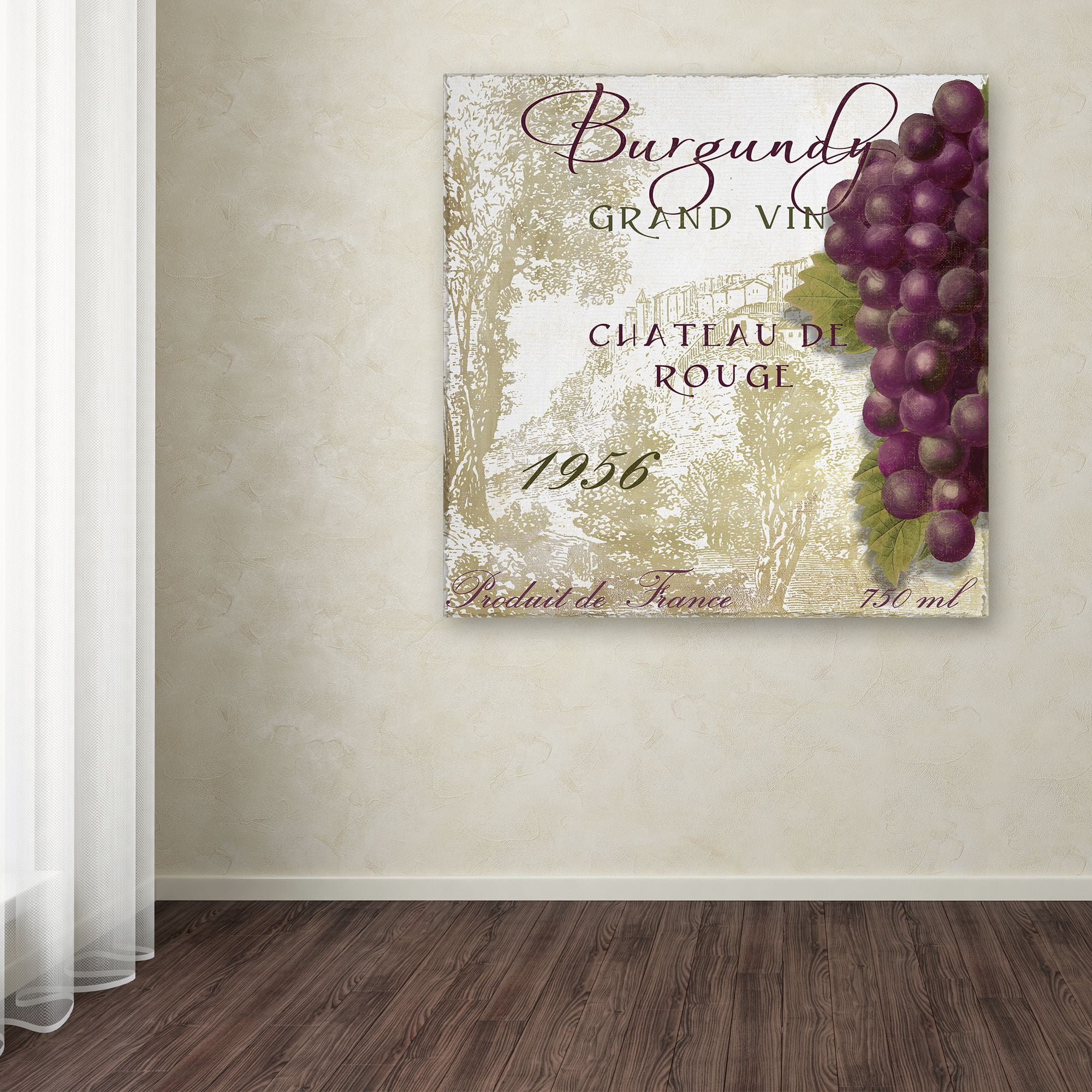 Trademark Fine Art "Grand Vin Burgundy" Canvas Art by Color Bakery