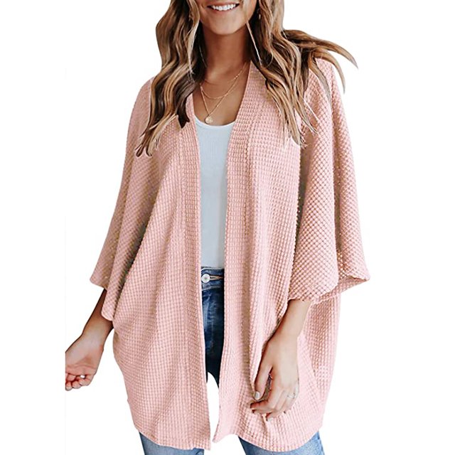 ZAXARRA Female Cardigan Coat, Batwing Sleeve Loose Tops Blouse