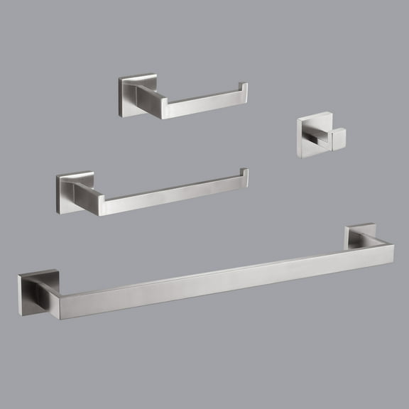 4 - Piece Stainless Steel Bathroom Towel Rack Set Wall Mount