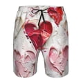thumbnail image 3 of Fuzoiu Textured Heart Abstract Art Print Men's Beach Shorts,Men's Swim Trunks,Quick Dry Board Shorts with Pockets,Men's Bathing Suits for Surfing, Running, and Casual Wear-Medium, 3 of 6