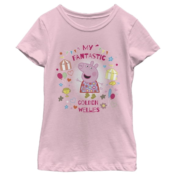Girl's Peppa Pig My Fantastic Golden Wellies Graphic T-Shirt