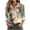Khaki, variant on Bxsruta Tops for Women, Printed Lapel Button Up Long Sleeve Shirt Flowy Blouse Collar Design Stretch Fabric Relaxed Fit Soft Woven Feminine Top