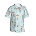thumbnail image 2 of Otter Hawaiian Shirts For Men, Summer Short-Sleeve Relaxed-Fit Button-Down Shirts Large, 2 of 9