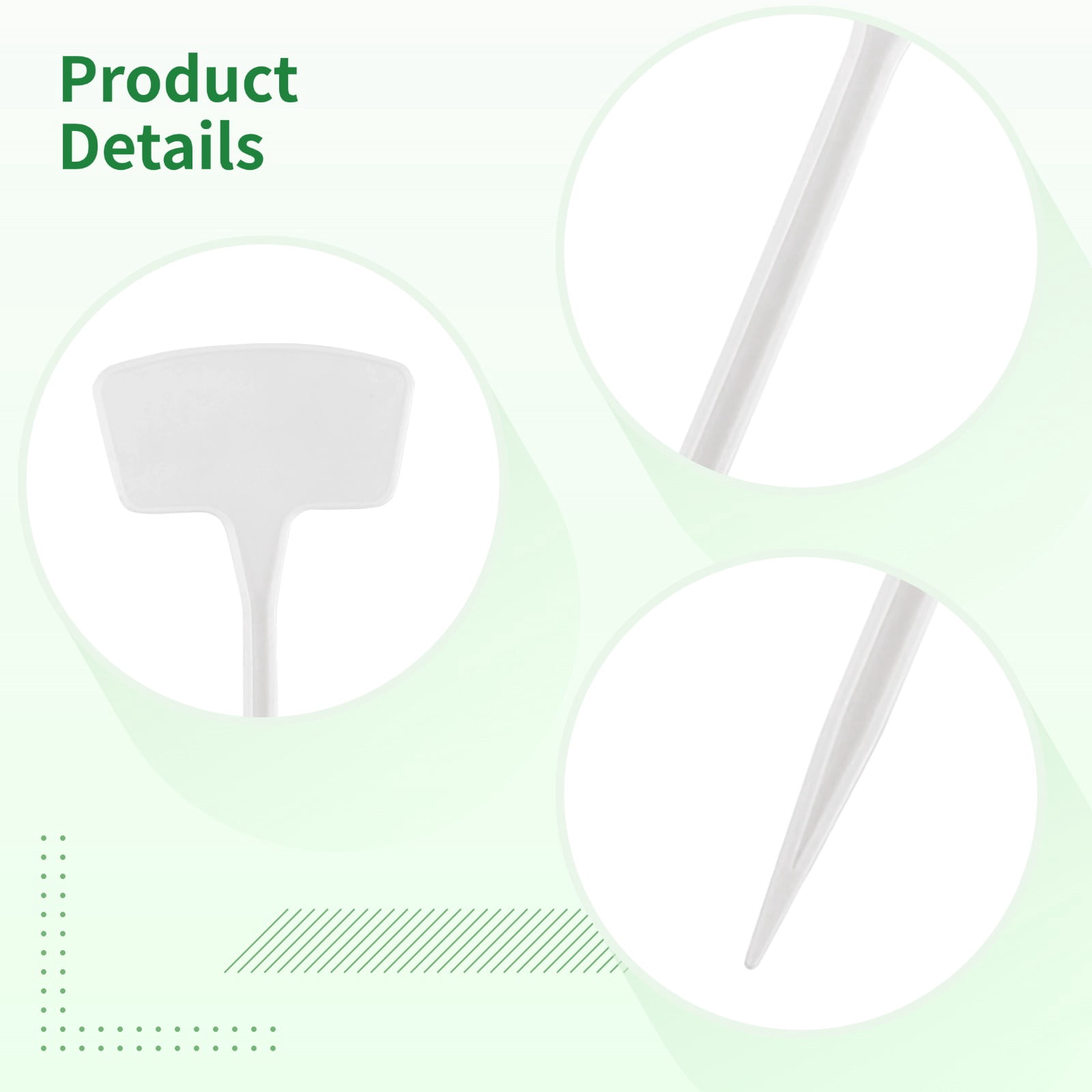 100PCS 27cm/10.63" Large White Plant Markers for Outdoor Garden, Waterproof T-Type Garden Tags, Reusable Plastic Labels, Ideal for Outdoor Plant Identification