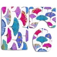 thumbnail image 1 of Juego de alfombras de baño ABPHQTO 3 piezas colorido Ginkgo, 1 of 2