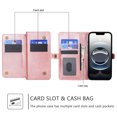 thumbnail image 4 of for iPhone 16e PU Leather 2 in 1 Case, Detachable Magnetic Wallet Case with Card Holder, Removable Flip Folio Cover with Stand Shockproof Protective Phone Cover, Compatible with MagSafe, Rosegold, 4 of 8