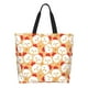 thumbnail image 1 of Balery Cartoon Chicken Bolsa Tote Estilo Estético con Cremalleras, Bolsa de Hombro, Bolsa de Compras Grande y Plegable, 1 of 8