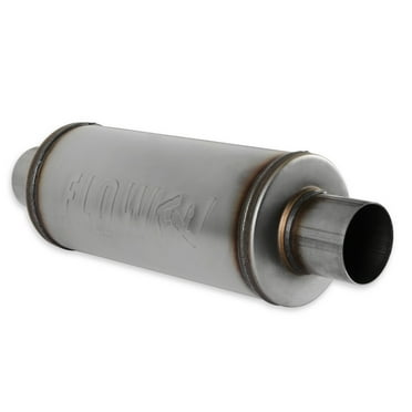 Flowmaster 72619 FlowFX Muffler 3" Inlet/Outlet - 6" Round Body - Moderate Sound 409 Stainless Steel