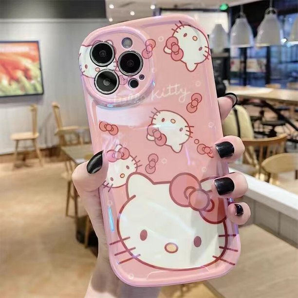 Sanrio-fundas de teléfono con soporte para iPhone, carcasa trasera bonita con rotación de 360 grados, para modelos 14, 13, 12, 11 Pro Max, XR, XS MAX y X Fivean unisex