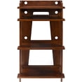 thumbnail image 2 of Crosley Furniture Soho Soporte para tocadiscos, consola multimedia con almacenamiento de vinilo, organizador moderno para el hogar, caoba, 2 of 5