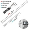 thumbnail image 2 of Pack Spring Tension Curtain Rod Adjustable 28-43 Inches，Diameter， White，Small Short Expandable Spring Loaded Curtain Tension Rods For Window, Bathroom, Cupboard,Kitchen, 2 of 5