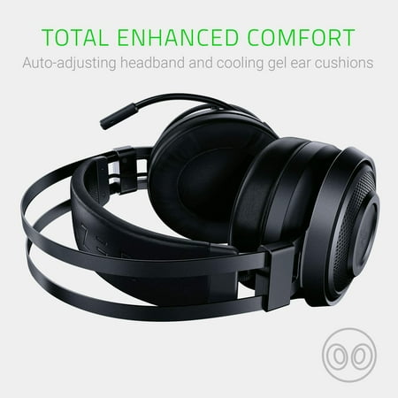 Razer - Nari Essential Wireless THX Spatial Audio Gaming Headset for PC and PlayStation 4 - Black