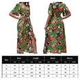 thumbnail image 2 of Vestido De Flores Vestido floral de mujer Vestido midi de vendaje Cintura Vacaciones en la playa (Verde S) Ygjytge para Mujer Verde T L, 2 of 7