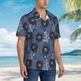 thumbnail image 5 of Daiia Sunflowers Hawaiian Shirt for Men Gentle Cotton Regular Short Sleeve Casual-, 5 of 9