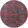 thumbnail image 1 of Ahgly Company Machine Washable Indoor Round Industrial Modern Dark Raspberry Purple Area Rugs, 6' Round, 1 of 7