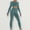 Green, variant on WEIee Legging Sets for Women 2 Piece Women Workout Sets Crewneck Long Sleeve Shirts Sets Elastic High Waist Leggings Suit Solid Fashion Slim Tracksuit Outdoor Sports Sportswear Black L