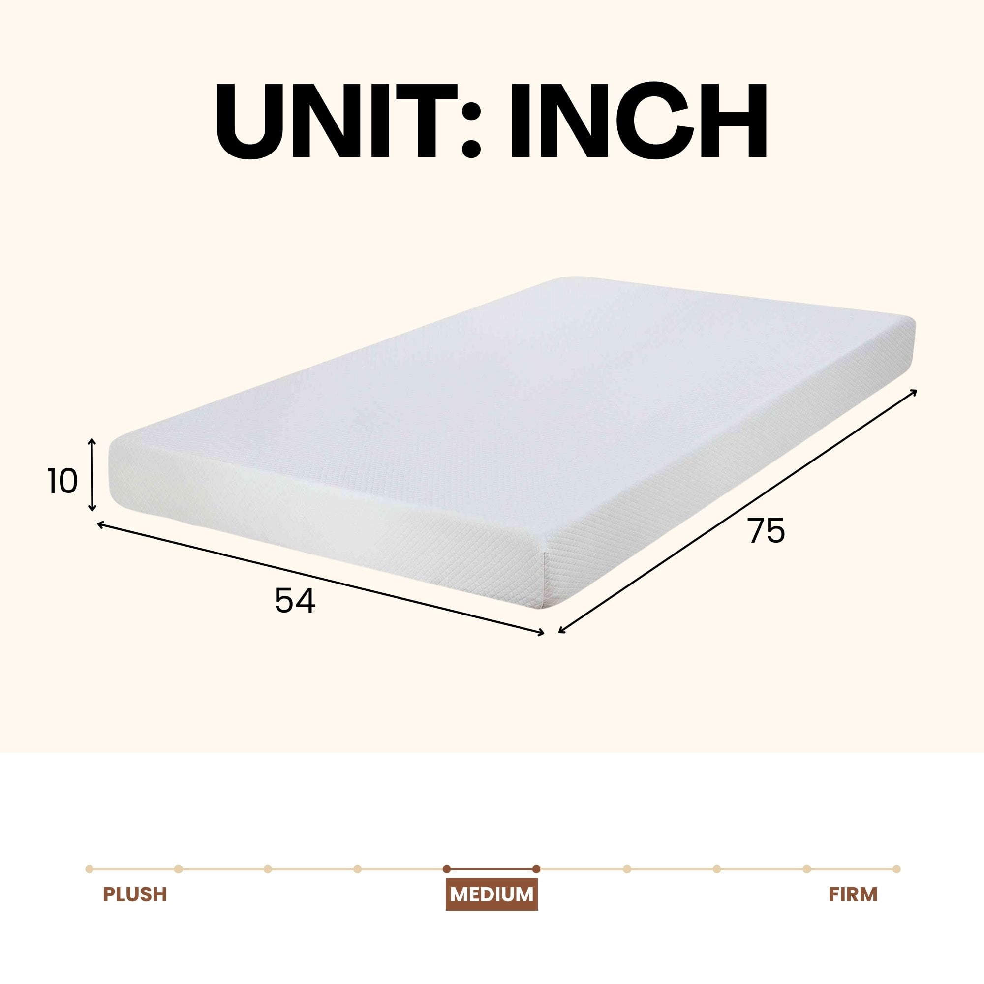 Atlas Mattress 10" Full Innerspring Mattress, Breathable Cover, Medium Firmness