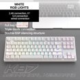 thumbnail image 2 of Teclado mecánico de 87 teclas retroiluminado RGB compatible con Bluetooth (eje amarillo blanco) Ehuebsd Para estrenar, 2 of 9