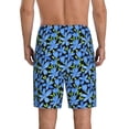 thumbnail image 4 of Lsque Blue Flowers Mens Sleep Pajama Shorts,Short Pajama Pants, Cotton Ultra-Soft Knit-Small, 4 of 9
