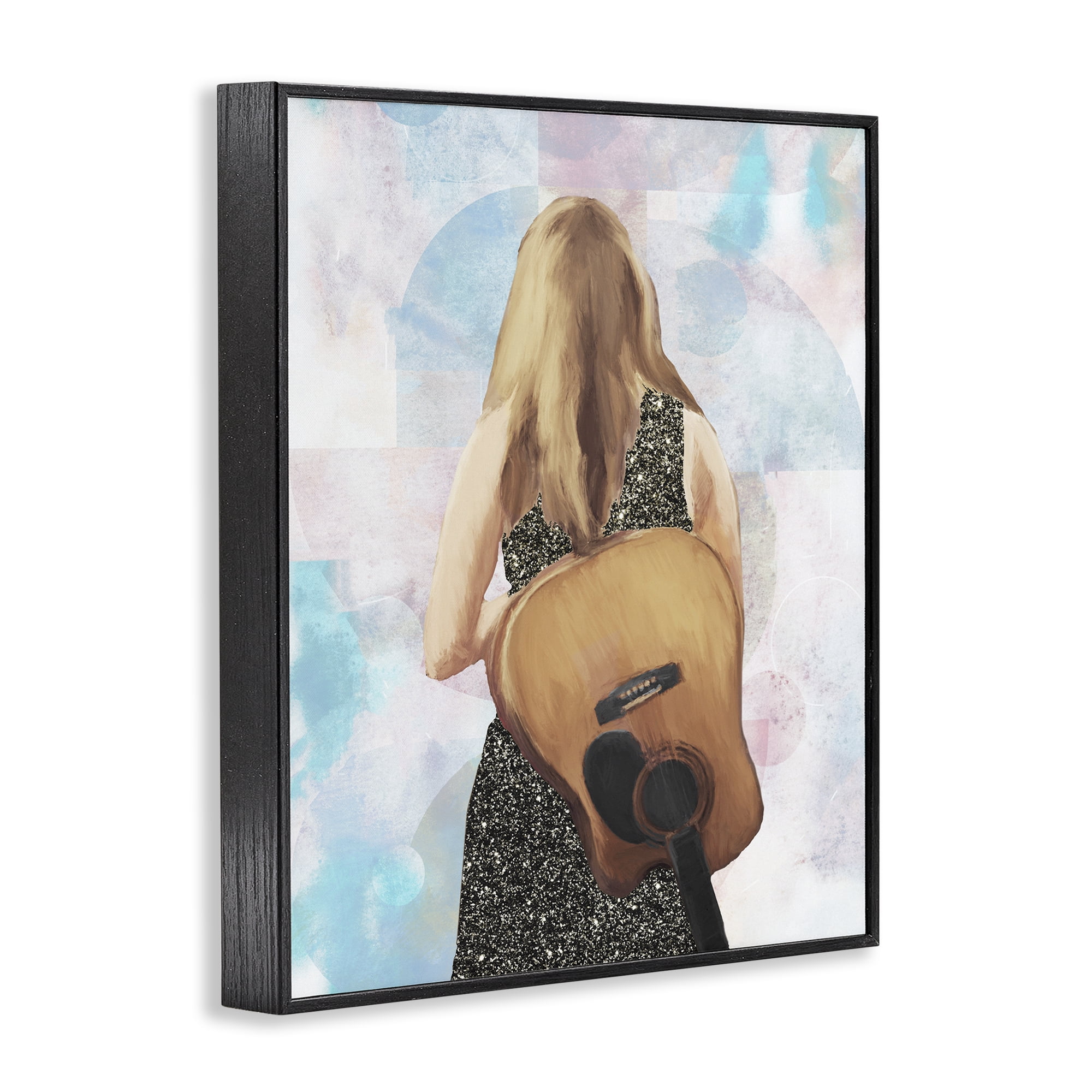 Stupell Industries Dreaming With My Guitar Black Framed Giclee Art, design by Dan Meneely