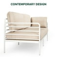 thumbnail image 6 of Zinus Ellen Modern Metal Indoor Loveseat, 2-Seater, White, 6 of 14