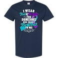 thumbnail image 3 of Inktastic Suicide Prevention Awareness I Wear Teal and Purple for Someone Who Meant the T-Shirt, 3 of 5