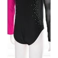 thumbnail image 6 of iixpin Kids Girls Gymnastics Leotard Sparkle Ballet Dance Unitard Biketard Skating Bodysuit Fitness Jumpsuit Hot Pink 10, 6 of 7