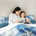 thumbnail image 5 of Manfei Blue Watercolor Starfish Twin Bedding Sets 7-Piece, Nautical Rudder Print Bedding Comforter Set, Dreamy Coral Sheet Sets, Microfiber Bedroom Decor, 5 of 8