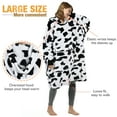 thumbnail image 4 of Catalonia Cow Print Oversized Blanket Hoodie Sweatshirt, Dalmatian Fleece Pullover, Super Soft Warm Comfortable for Adult Men Women, 4 of 7