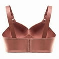 thumbnail image 4 of 40C Bras for Women 3 Pack Everyday Bra Women's Full Figure Wirefree Bra No Wire Jacquard and Mesh Light Padded Bra A 40C, 4 of 5