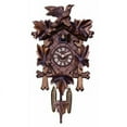 thumbnail image 4 of River City Cuckoo 811-14Q Traditional German Cuckoo Clock with Five Hand-carved Maple Leaves and One Bird, 4 of 8