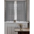 thumbnail image 4 of Black White Plaid Tier Curtains 45 Inch Length,Sheer Curtains for Bedroom Living Room Window Modern Buffalo Check Gingham Art Rod Pocket Drapes Kitchen Curtains Small Half Window 27.5"x45" 2 Panels, 4 of 7
