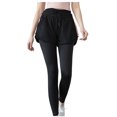 thumbnail image 2 of Gibobby Pantalones de yoga Piezas Pantalones de yoga Fitness Deportes Mujeres falsas Ocio Dos tramos de pantalones de yoga(Rosa， L), 2 of 5